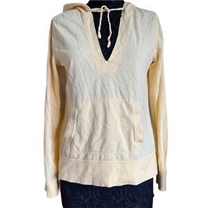 SO Butterstick Yellow Cotton Long Sleeve Hoodie Tee shirt top XL EUC